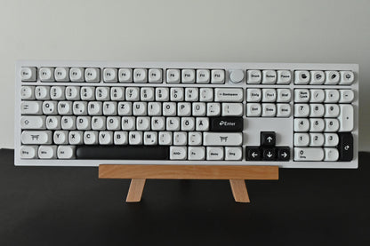 Black and White Japan Theme Keycap Set (German Layout)