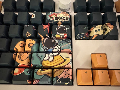 Backlit Comic Cartoon Astronaut Keycap Set