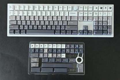 Gray Black White Gradient Keycap Set