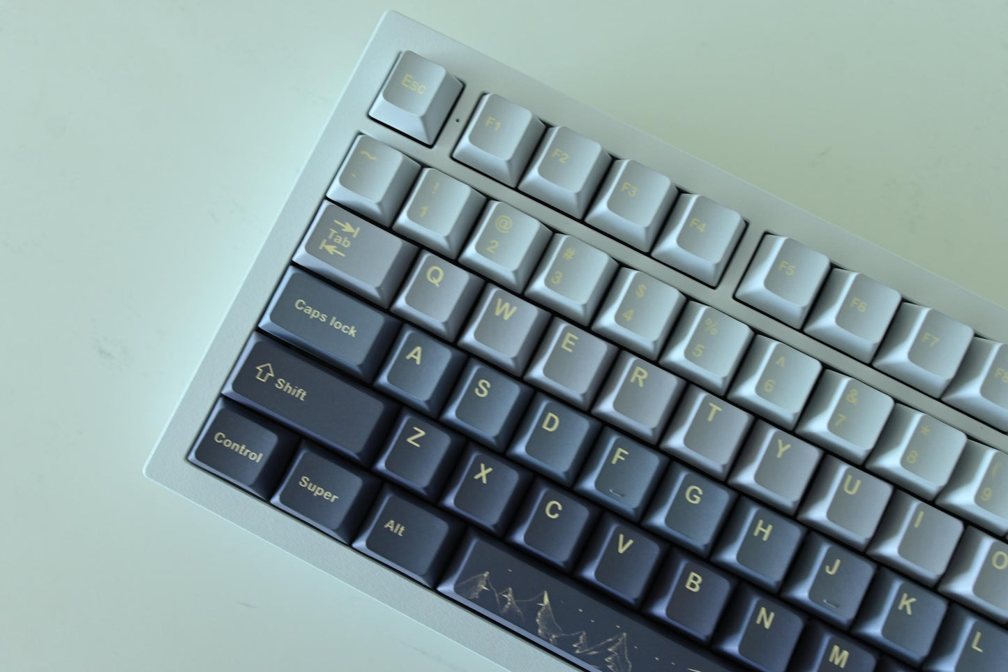 Starry Blue Moon Night Sky Mountain Theme Keycap Set