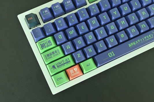 Eva Unit 01 Mecha Robot Japanese Anime Theme Keycap Set