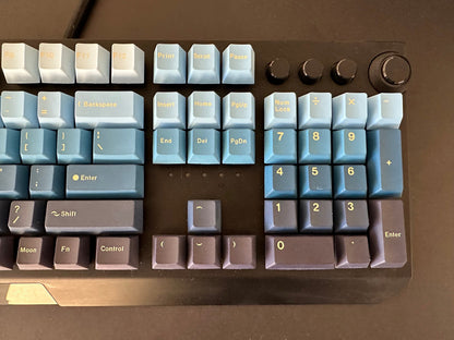 Blue Night Moon Gradient Keycap Set
