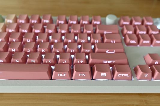 Backlit Pastel Rainbow Gradient Side Print Keycap Set
