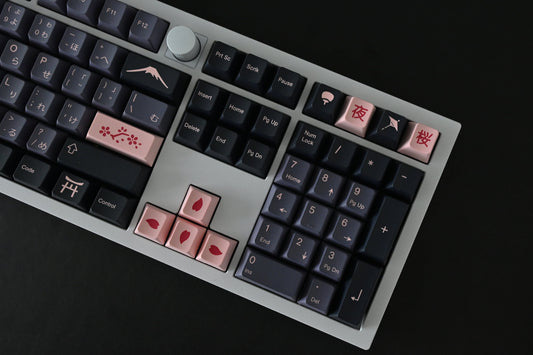 Night Sakura Japanese Theme Keycap Set