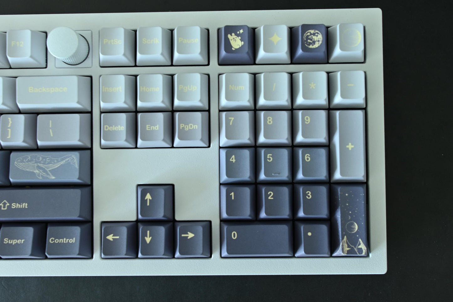 Starry Blue Moon Night Sky Mountain Theme Keycap Set