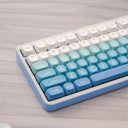 Glacier Ice Blue Gradient Keycap Set