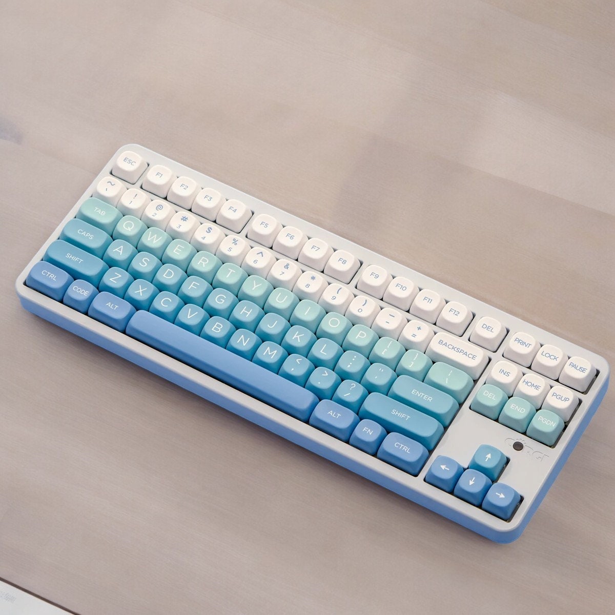 Glacier Ice Blue Gradient Keycap Set