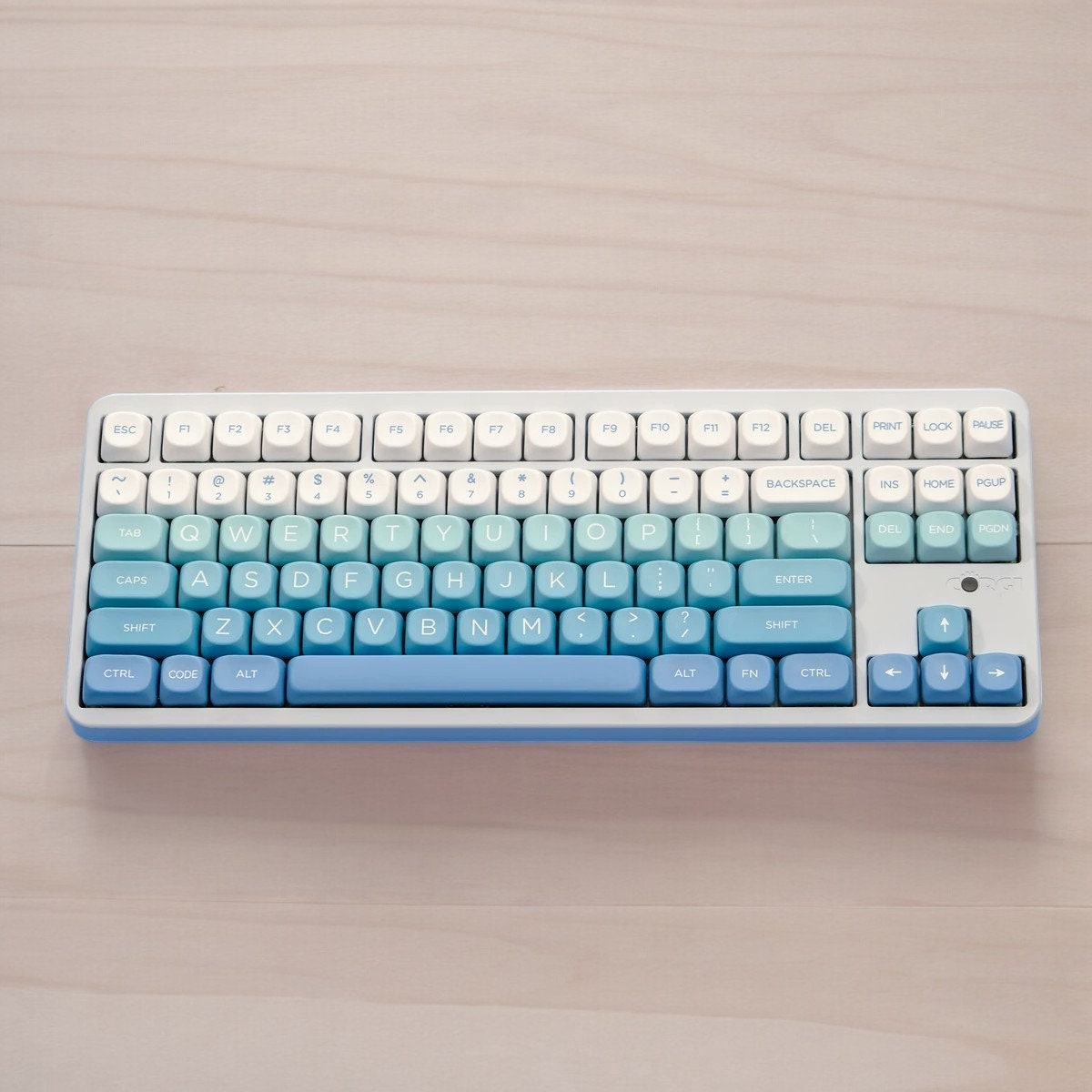 Glacier Ice Blue Gradient Keycap Set