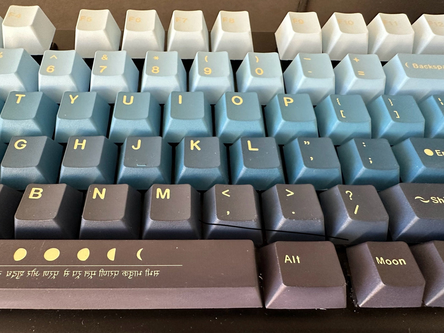 Blue Night Moon Gradient Keycap Set