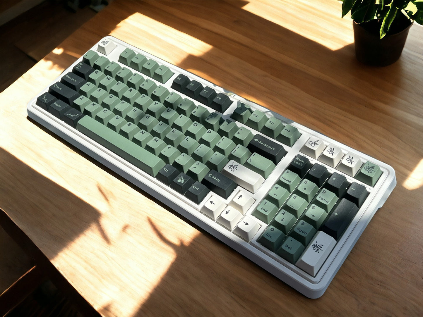 Green Olive Nature Theme Keycap Set