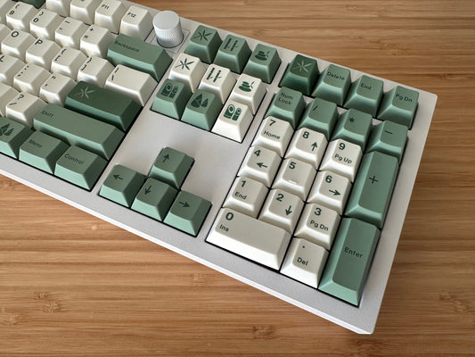 Green Bamboo Forest Theme Keycap Set