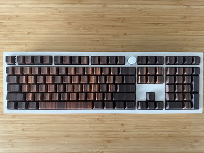 Backlit Walnut Wood Imitation Keycap Set