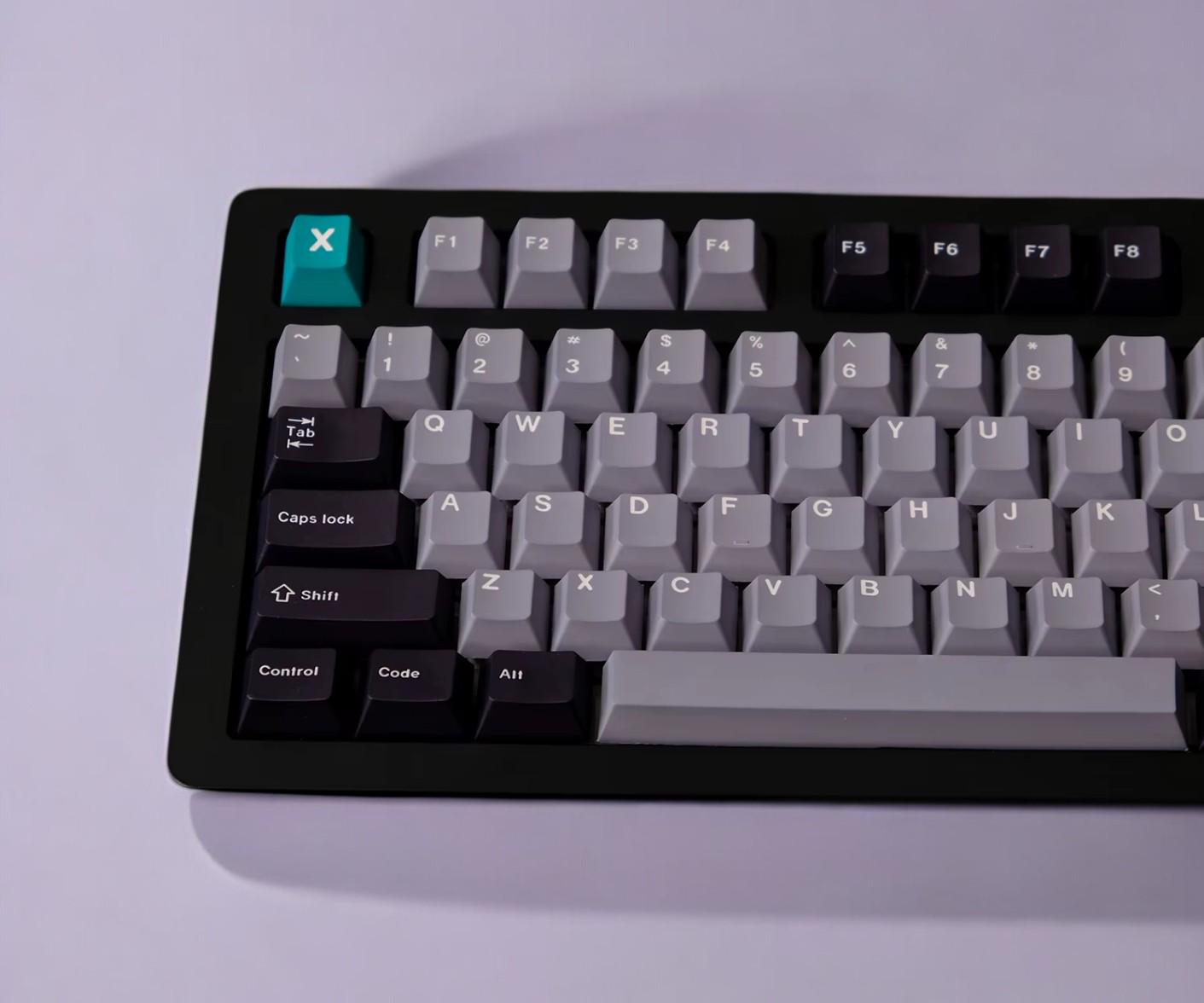 Modern Gray Black Keycap Set