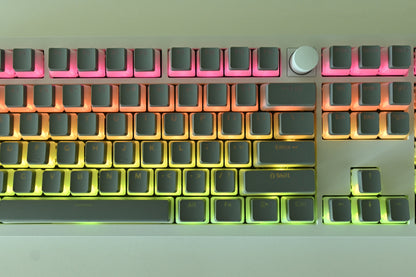 Backlit Translucent Grey Pudding Keycap Set