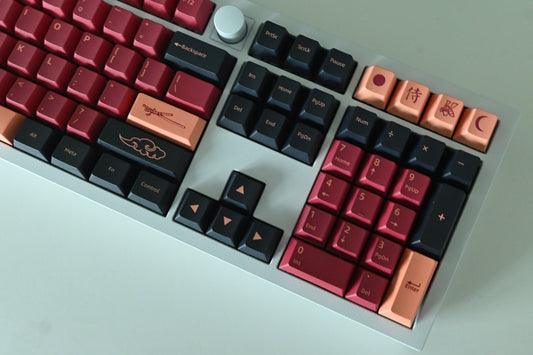 Red Ninja Japanese Theme Keycap Set