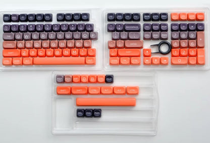 Orange Black Gradient Autumn Sunset Theme Keycap Set