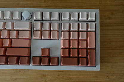 Backlit Pink Red Gradient Side Print Keycap Set