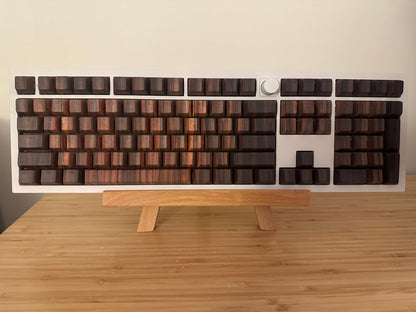 Backlit Walnut Wood Imitation Keycap Set
