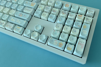 Cute Dog in the Clouds Sky Keycap Set
