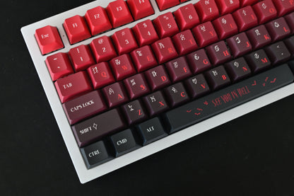Red Gothic Halloween Keycap Set