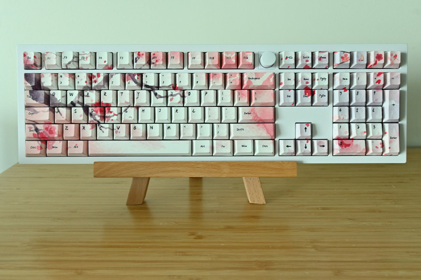 Red Sakura Cherry Blossom Keycap Set