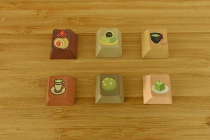 Cute Caramel Chocolate Dessert Keycap Set