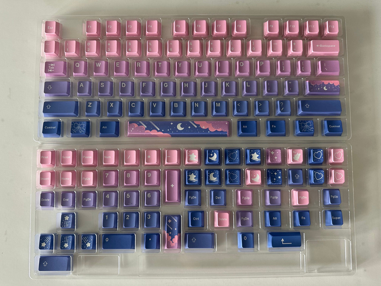 Pink Fairy Moon Theme Keycap Set