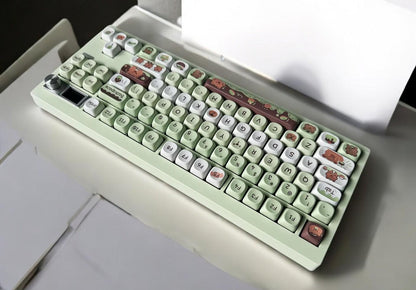 Matcha Chocolate Bear Cafe Theme Keycap Set