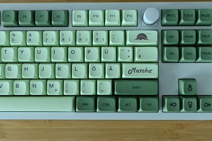 Matcha Green Keycaps French German Japanese Spanish