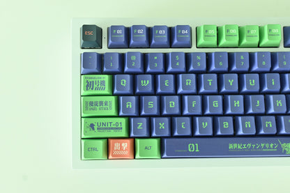 Eva Unit 01 Mecha Robot Japanese Anime Theme Keycap Set