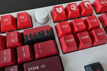 Red Gothic Halloween Keycap Set