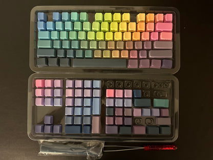 Backlit Pastel Rainbow Gradient Keycap Set