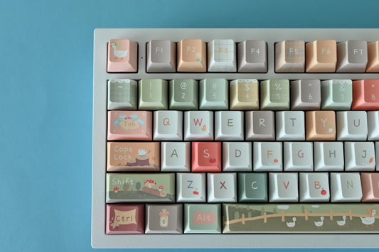Cute Animal Farm Harvest Children Theme Keycap Set