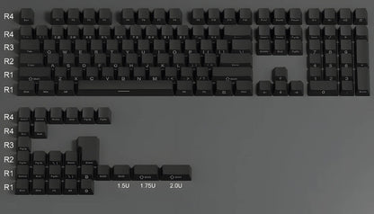 Black Backlit Side Print  Keycap Set