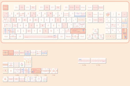Peach Bubbles Keycap Set