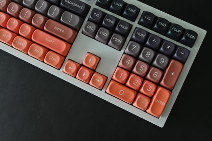 Orange Black Gradient Autumn Sunset Theme Keycap Set