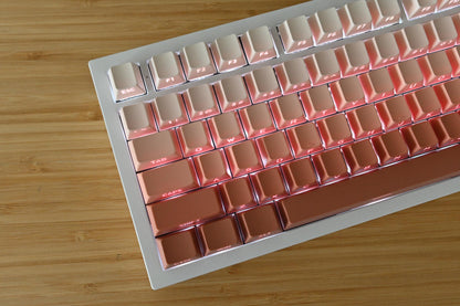 Backlit Pink Red Gradient Side Print Keycap Set