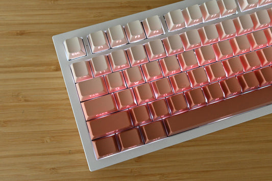 Backlit Pink Red Gradient Side Print Keycap Set