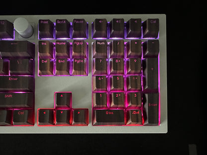 Backlit Walnut Wood Imitation Keycap Set
