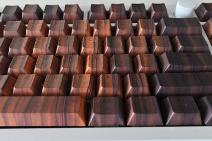 Backlit Walnut Wood Imitation Keycap Set