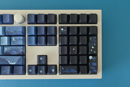 Backlit Blue Night Sky Theme Side Print Keycap Set