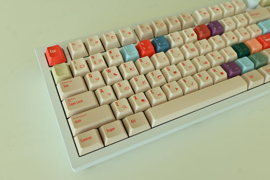 Retro Style Digital Artist Rainbow Theme Keycap Set