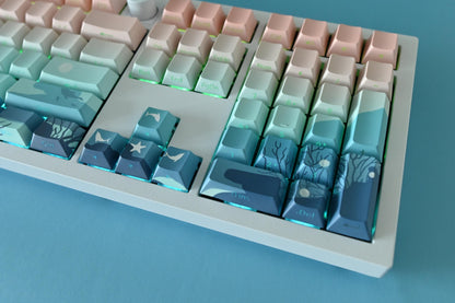 Aqua Dream Deep Ocean Theme Keycap Set