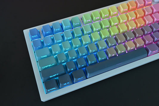 Backlit Pastel Rainbow Gradient Keycap Set
