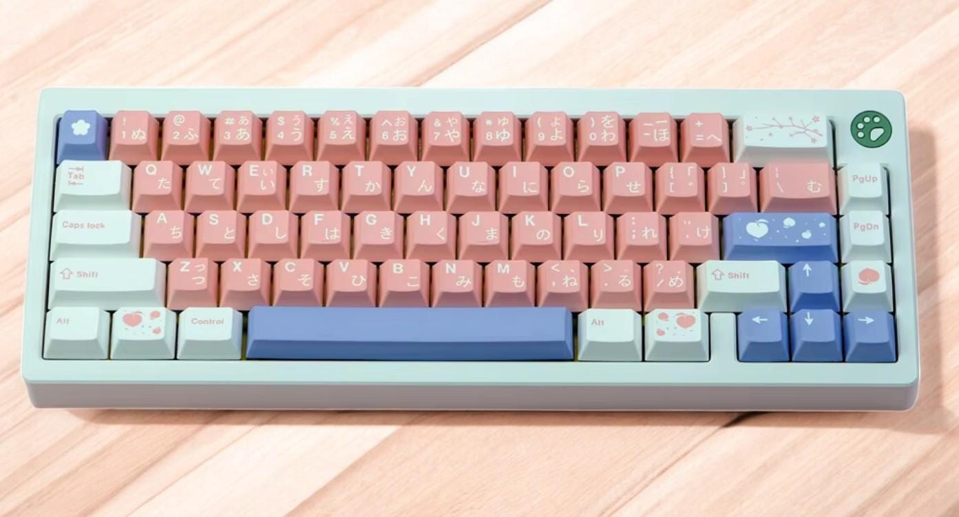 Cute Pink Blue Peach Dream Theme Keycap Set