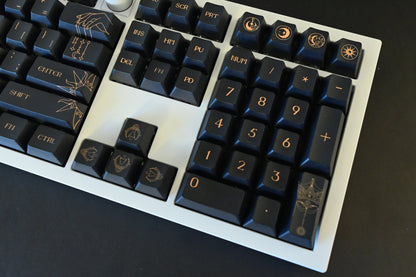 Starry Dark Night Sky Astronomy Theme Keycap Set