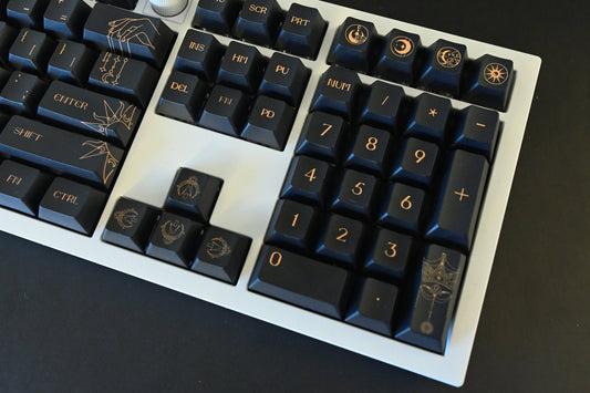 Starry Dark Night Sky Astronomy Theme Keycap Set
