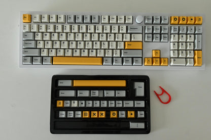 Retro Yellow Gray Keycap Set