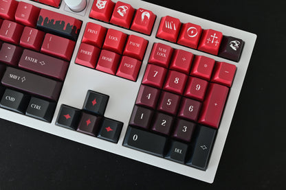 Red Gothic Halloween Keycap Set