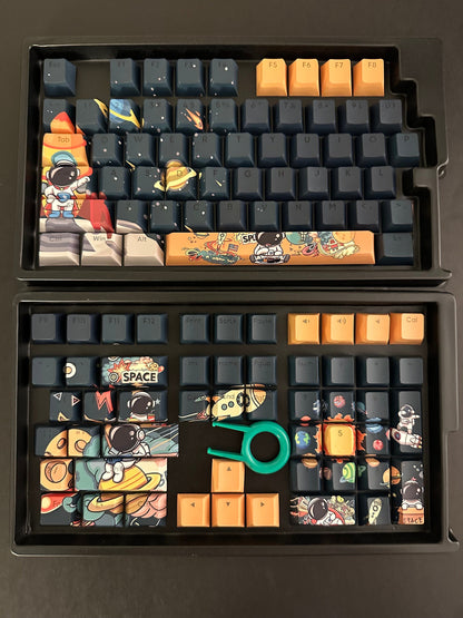 Backlit Comic Cartoon Astronaut Keycap Set